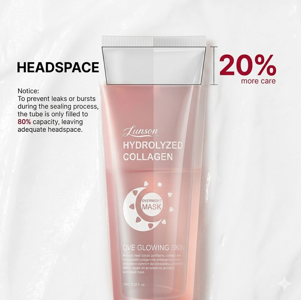 Lunsan Hydrolyzed Collagen eye mask tube with text on a white background