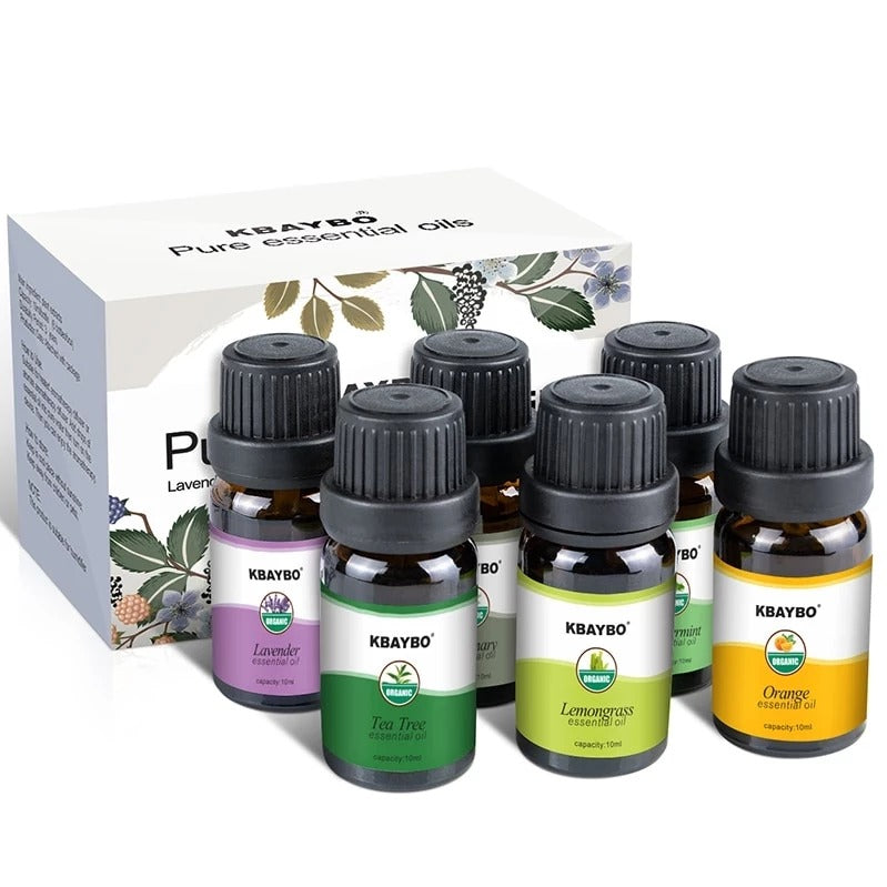 Essential Oils 6-Unit Kit for Wellness & Relaxation