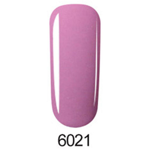 Pink nail polish swatch on a white background with number 6021